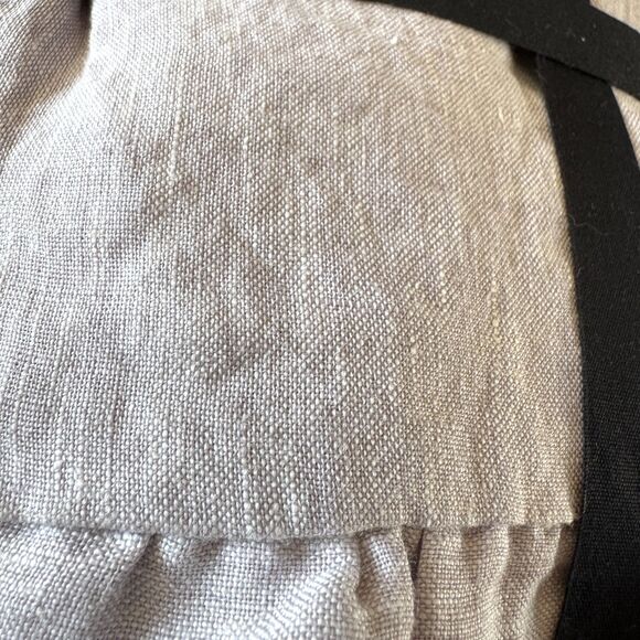 West Elm European Flax Linen Ruffle Standard Sham Gray/Lavender NEW - Picture 4 of 7